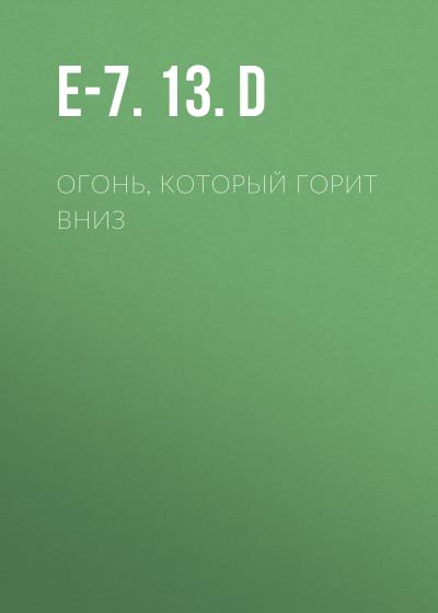 Книга Огонь, который горит вниз (E-7.13.D)