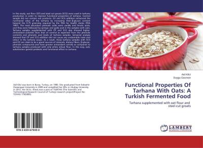 Книга Functional Properties Of Tarhana With Oats: A Turkish Fermented Food ()