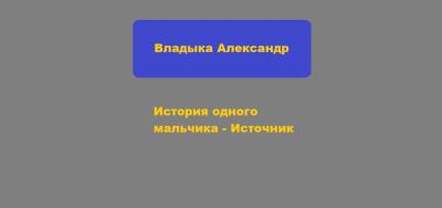 Книга История одного мальчика – Источник (Александр Анатольевич Владыка)